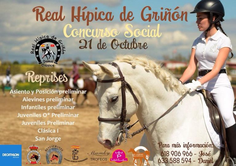 Concurso Social de Doma clásica el 21 de octubre de 2018