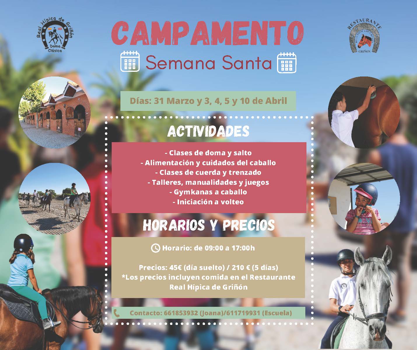 Campamento De Semana Santa 2023 Real Hípica De Griñón Real Hípica De Griñón 1743