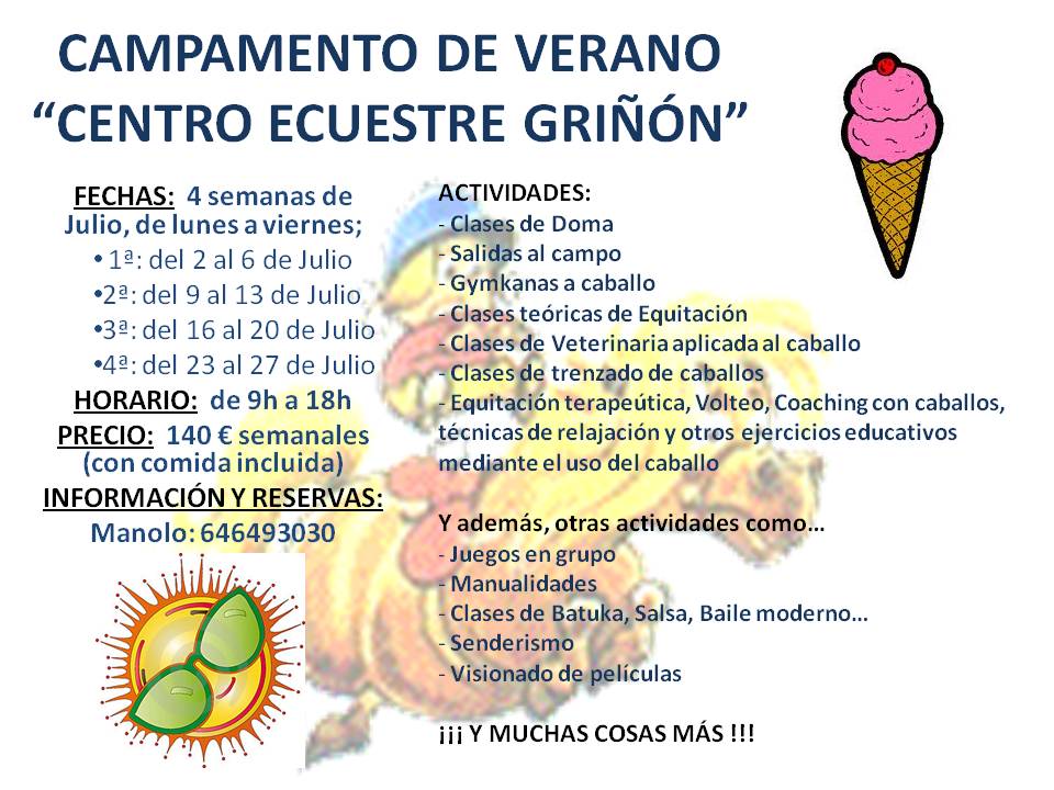 Cartel de campamento de verano 2012
